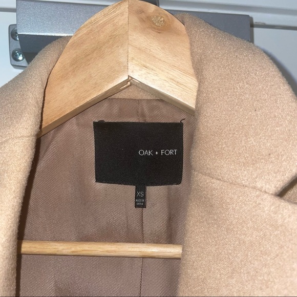Oak + Fort camel trench coat LIKE NEW - Picture 4 of 6